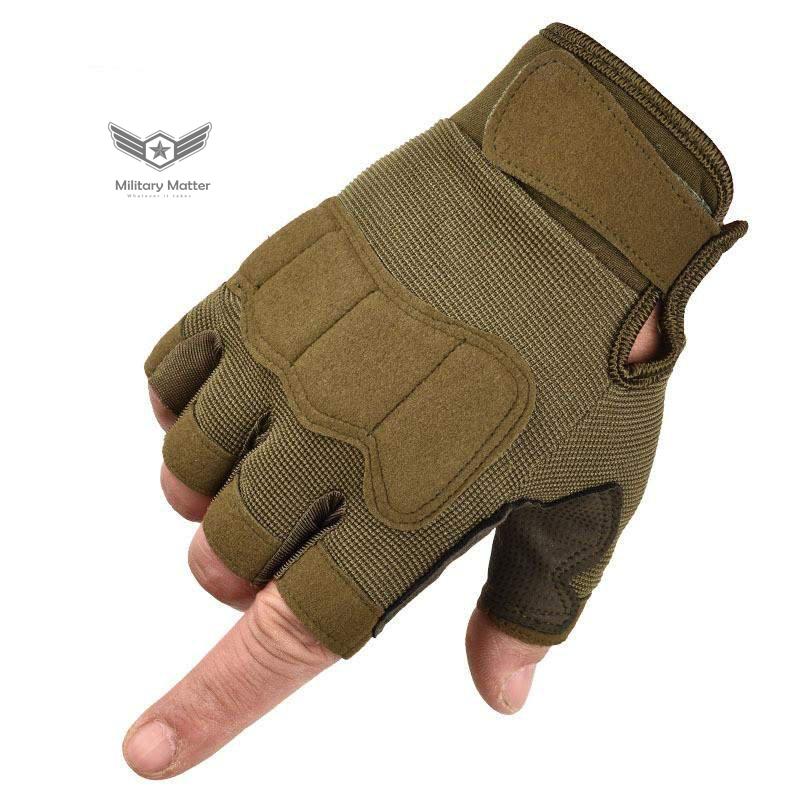  Military Matter Military Tactical Half Finger Leather Gloves | The Best CS Tactical Clothing Store
