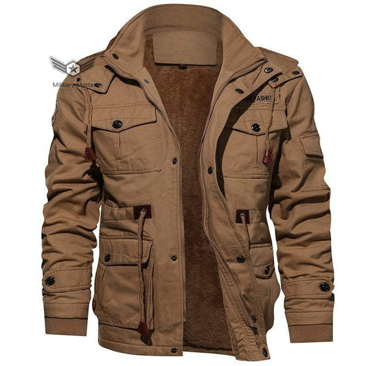  Military Matter Men Warm Thermal Air Force Pilot Hooded Jacket | The Best CS Tactical Clothing Store