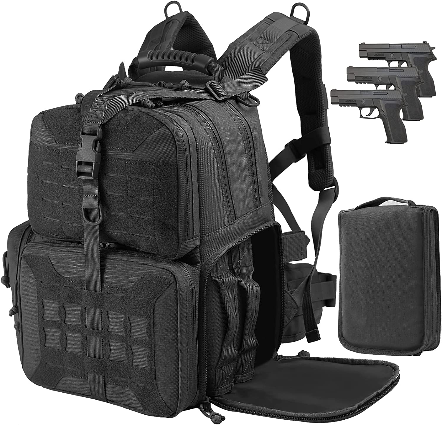  Military Matter Tactical Range Backpack Bag, VOTAGOO Range Activity Bag For Handgun And Ammo, 3 Pistol Carrying Case For Hunting Shooting | The Best CS Tactical Clothing Store